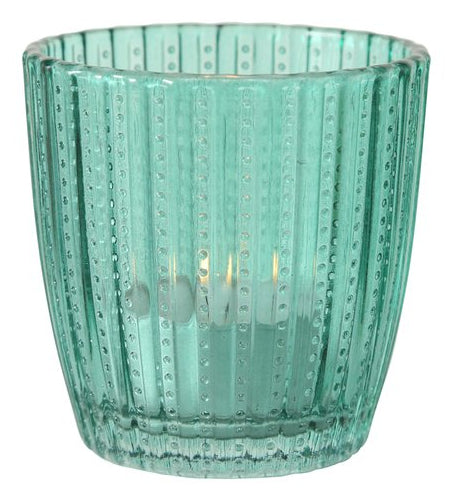 Boltze Marilu Windlicht – Glas, Grün – Ø 7,5 × 7,5 cm – 4-teilig