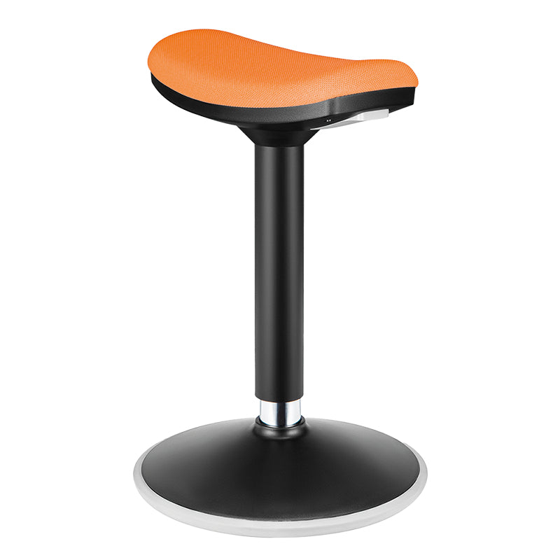 LogiLink EO0071 Stehhocker – Polyester – Schwarz/Orange, 360° drehbar, 56–82 cm, bis 136 kg