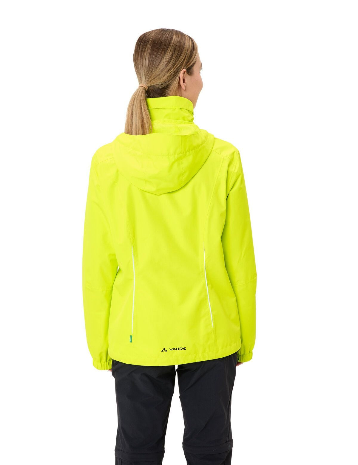 VAUDE Regenjacke – Grösse 36 – Gelb/Grün, Polyester, Wasserdicht, mit Kapuze