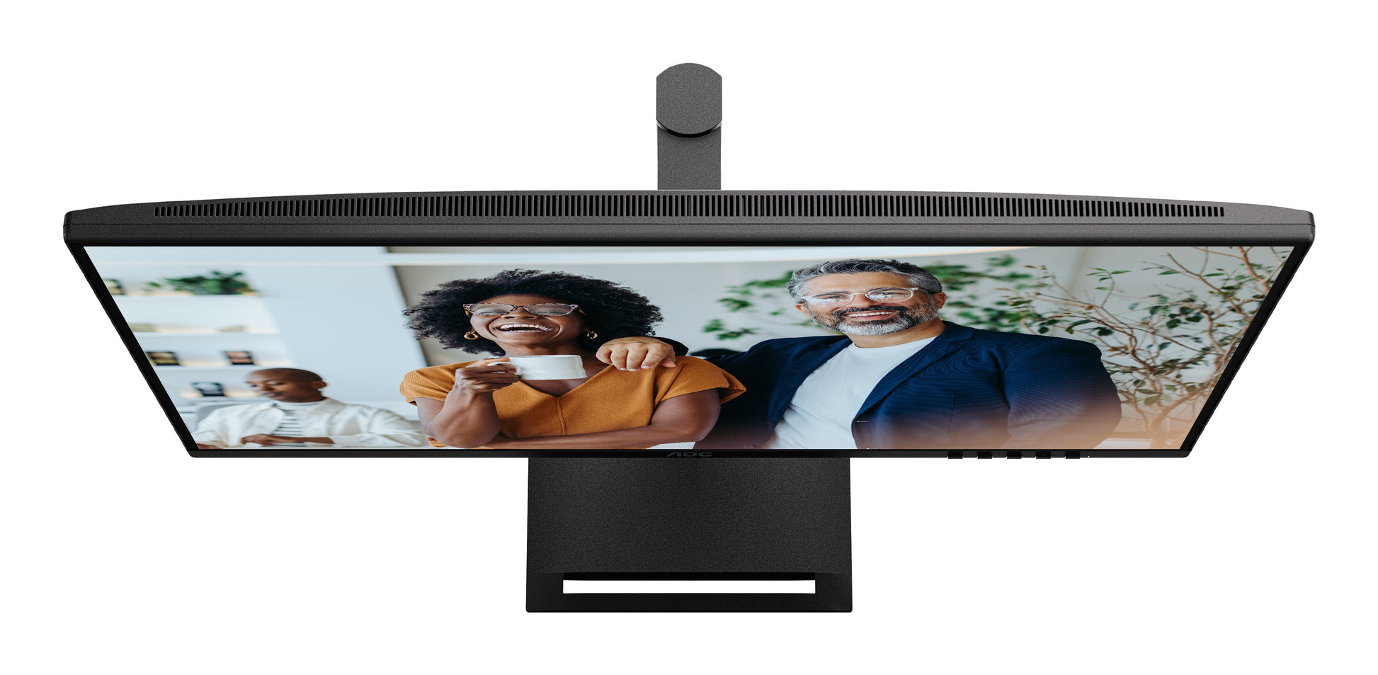 AOC Q27P4CV – Monitor, 27", 2560 × 1440 (WQHD), IPS, 120 Hz, USB-C, KVM, Lautsprecher, VESA 100 × 100, Schwarz