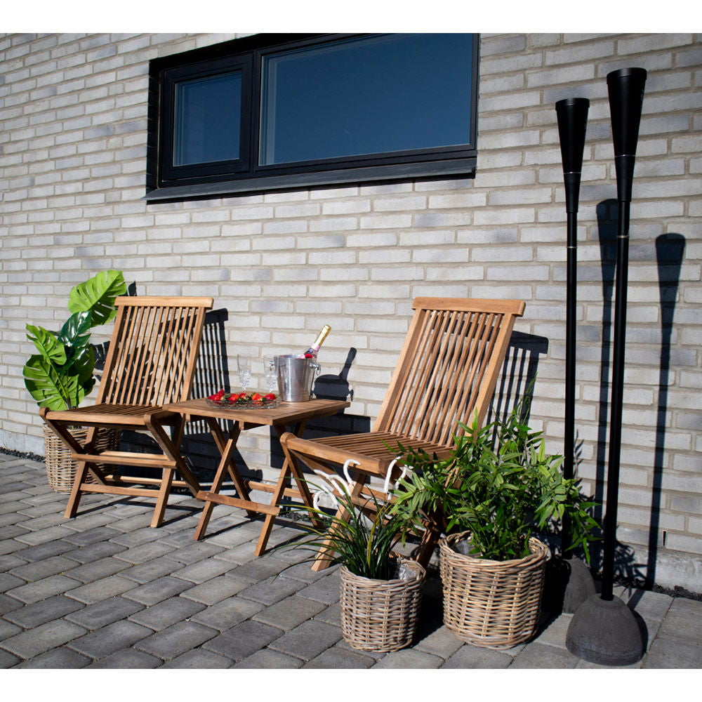 House Nordic Beistelltisch 7501001 – 50 × 50 × 50 cm, quadratisch – Teakholz – natur – faltbar