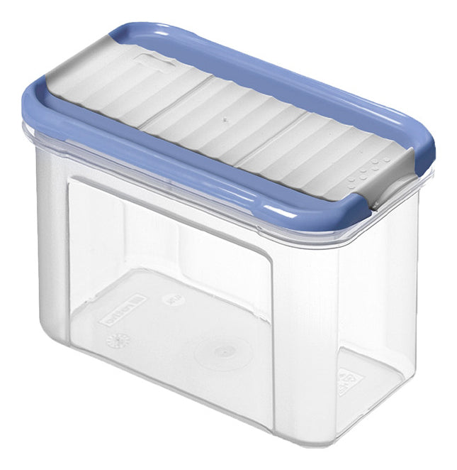 Rotho Vorratsdose 750 ml, 9 × 16,5 × 10 cm, Polypropylen (PP), Blau/Transparent