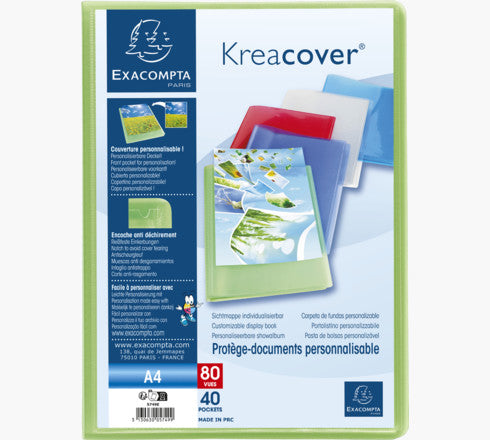 Exacompta Sichtbuch, für A4, 40 Hüllen – PP – mehrfarbig, 10er-Pack