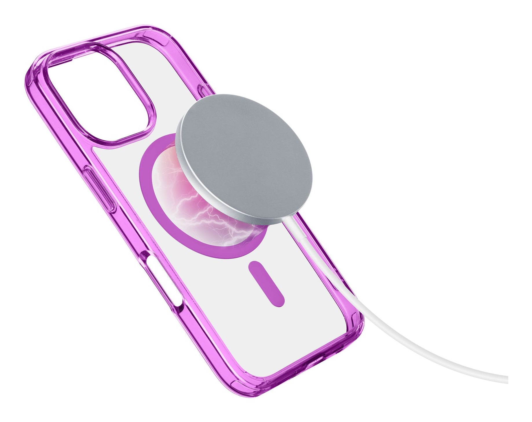 Cellularline Backcover Iconic – für Apple iPhone 16 Pro – rosa – MagSafe-kompatibel