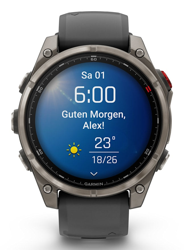 Garmin fenix 8 Pro LTE – GPS-Smartwatch – 47 mm, 1,4", LTE, AMOLED, Saphirglas, 100 m, Graphit, Sportarmband