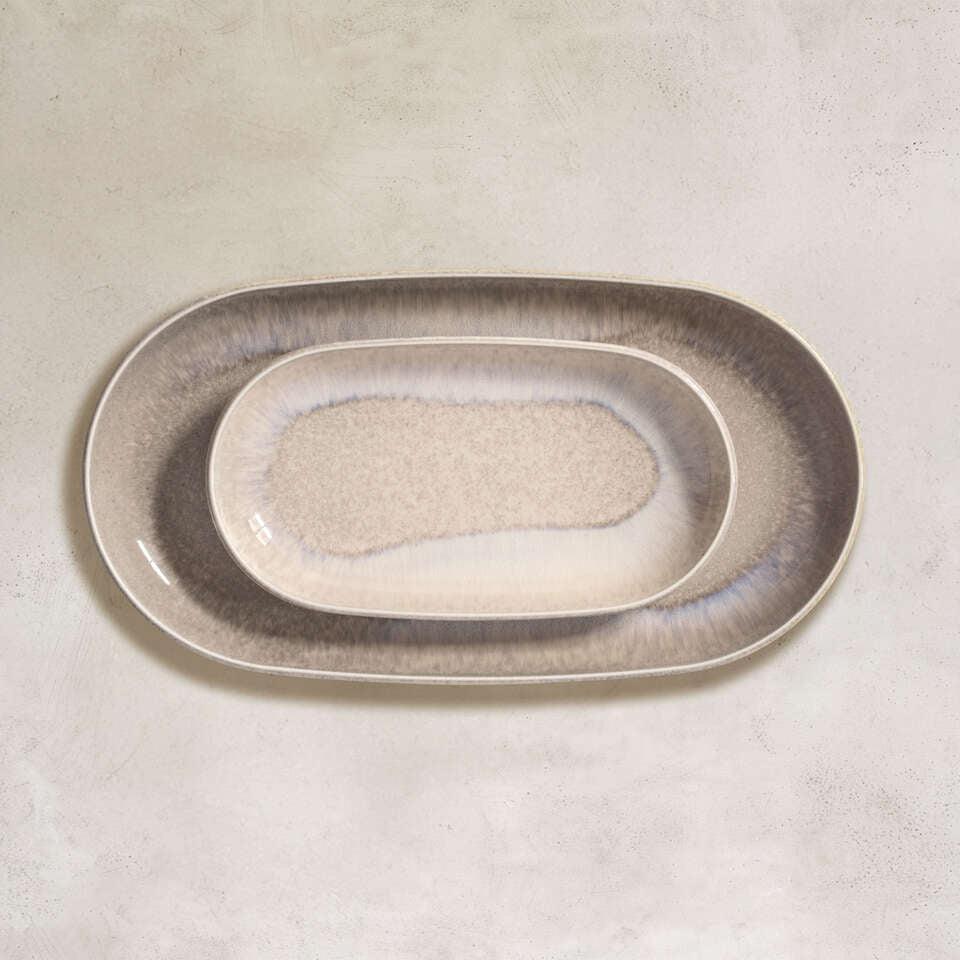 Villeroy & Boch Servierteller Perlemor – 18,1 × 34,2 × 3,2 cm, Porzellan, spülmaschinenfest