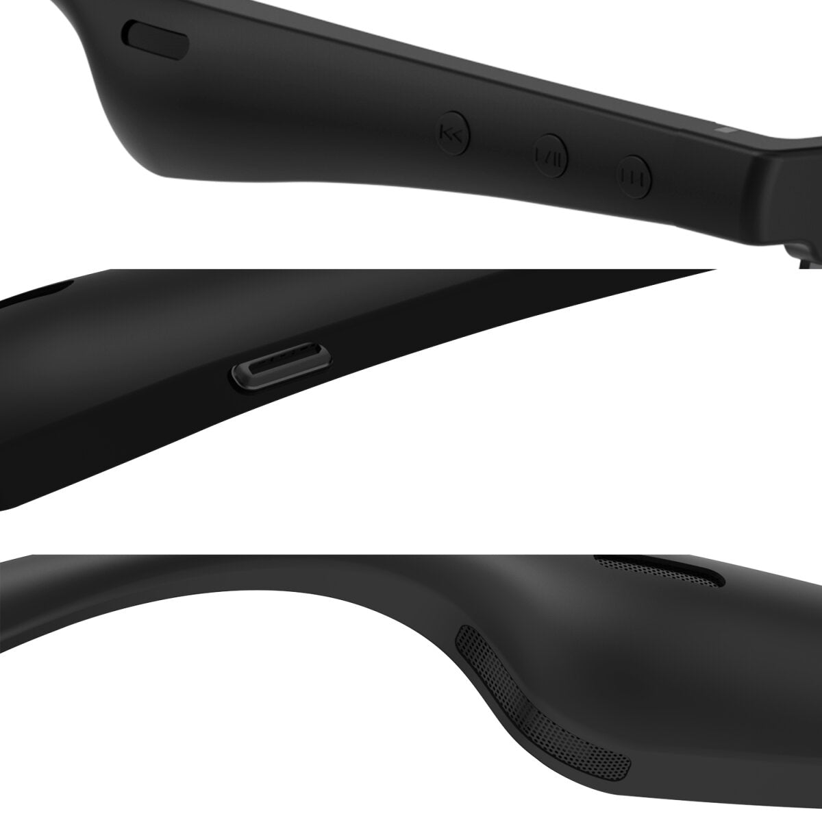 4smarts Soundglass Sport 2 Over-Ear Kopfhörer – Ohrbügel, Stereo, BT 5.3, Schwarz