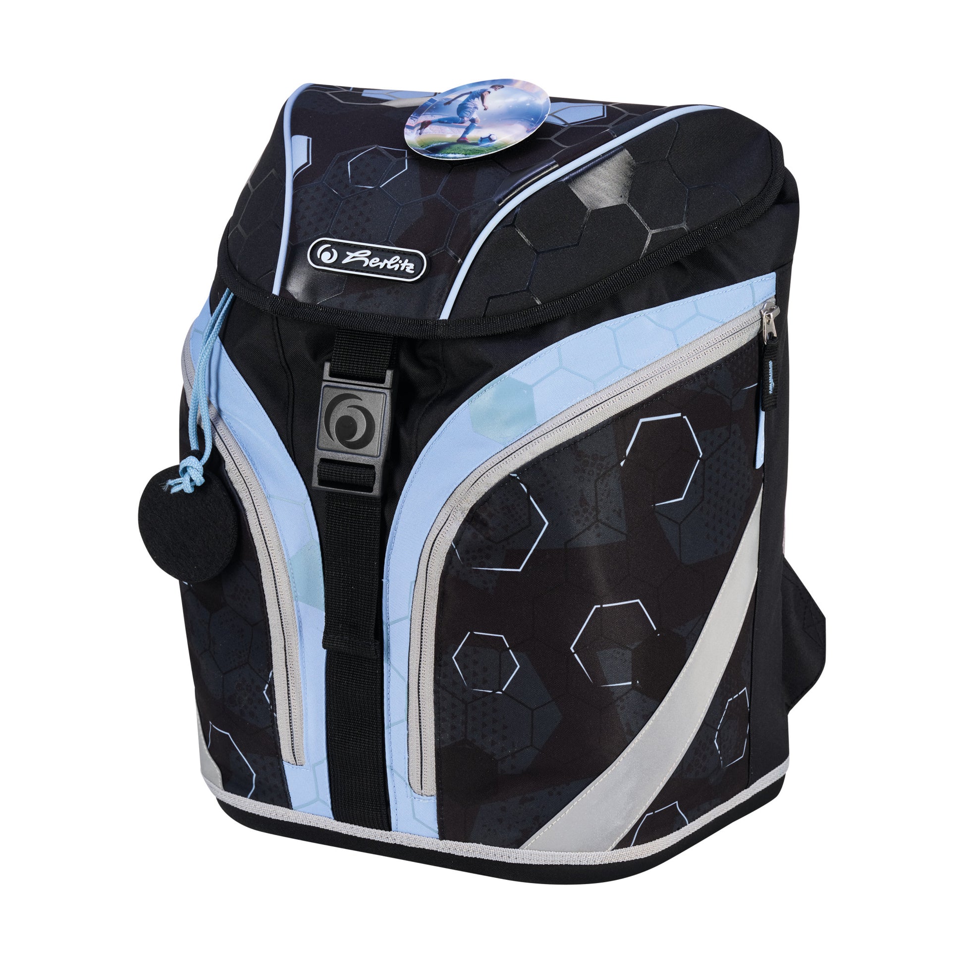 Herlitz SoftLight – Schulrucksack-Set 5-teilig, Cyber Soccer, 18 l, 28×38×23 cm