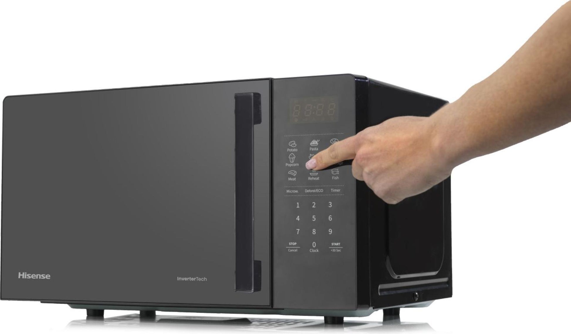 Hisense Solo-Mikrowelle H20MOBS4HI – 20 l, Inverter & Keramikboden, 700 W – schwarz