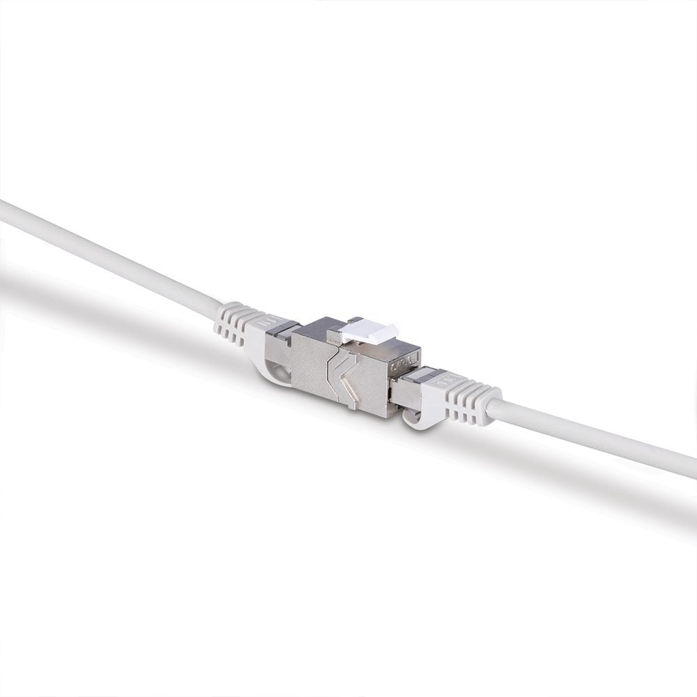 Lindy 60188 Keystone-Modul – RJ-45 zu RJ-45, Cat6a, 500 MHz, Nickel/Gold-Kontakte, Zinkgehäuse