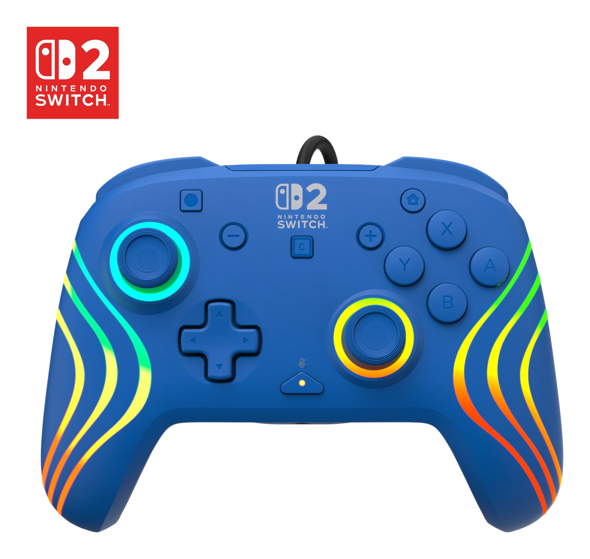 Turtle Beach Afterglow Wave – Gamepad – USB (kabelgebunden, USB-C), RGB – für Nintendo Switch-Konsolen, Blau