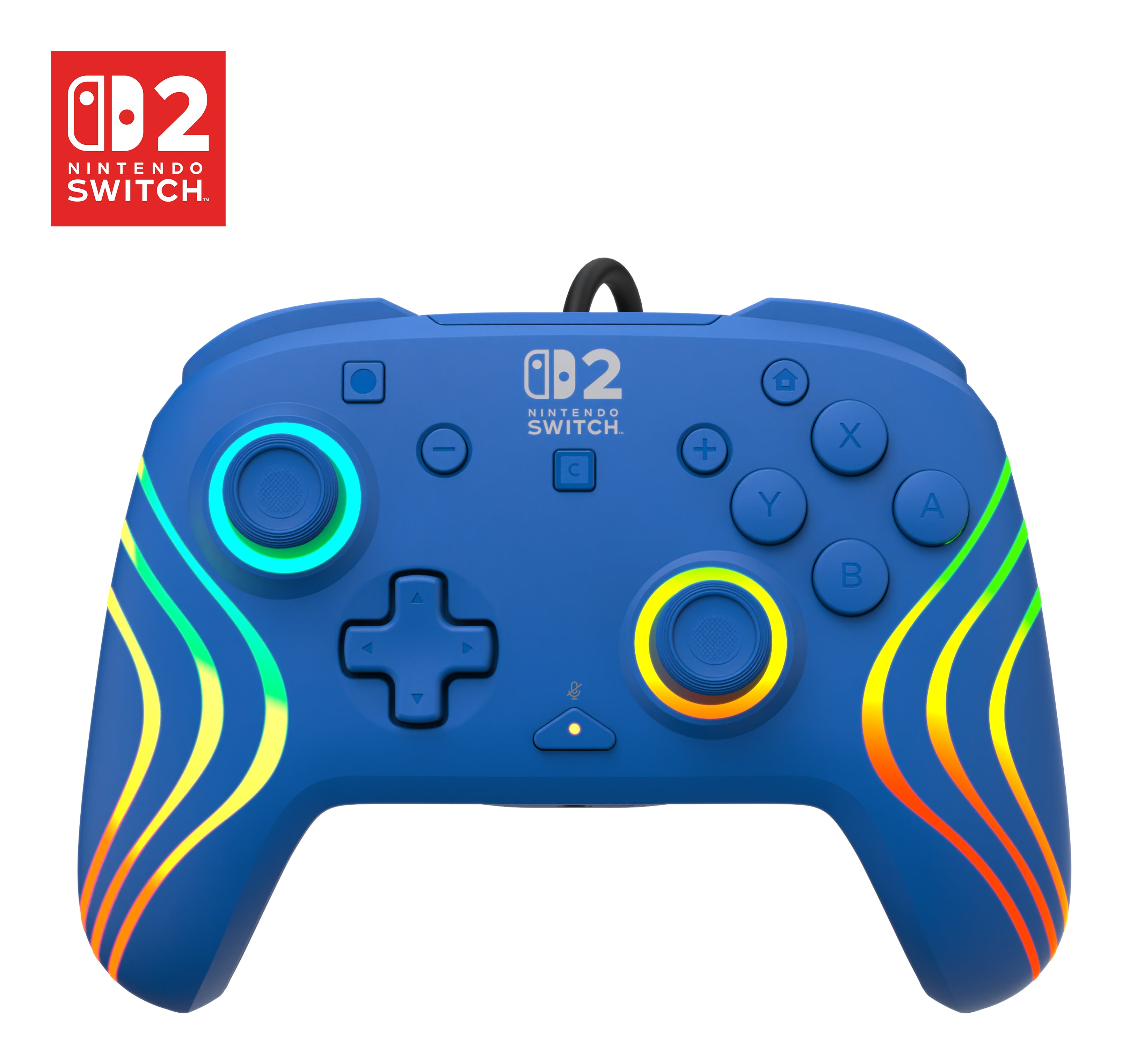 Turtle Beach Afterglow Wave – Gamepad – USB (kabelgebunden, USB-C), RGB – für Nintendo Switch-Konsolen, Blau