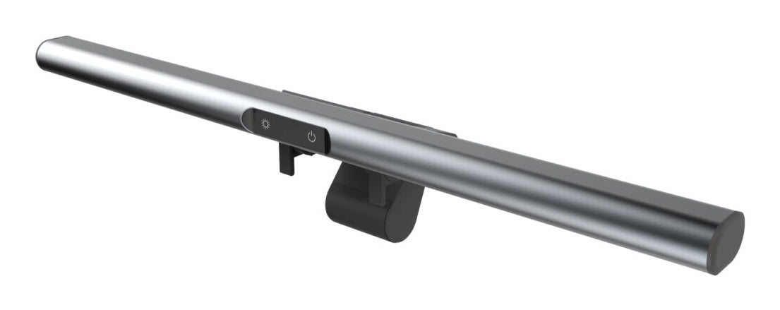 4smarts Monitor-Lichtleiste – 400 lm, 2800–5500 K, 3-Stufen-Dimmer, für Monitore 0,8–2,0 cm – Schwarz