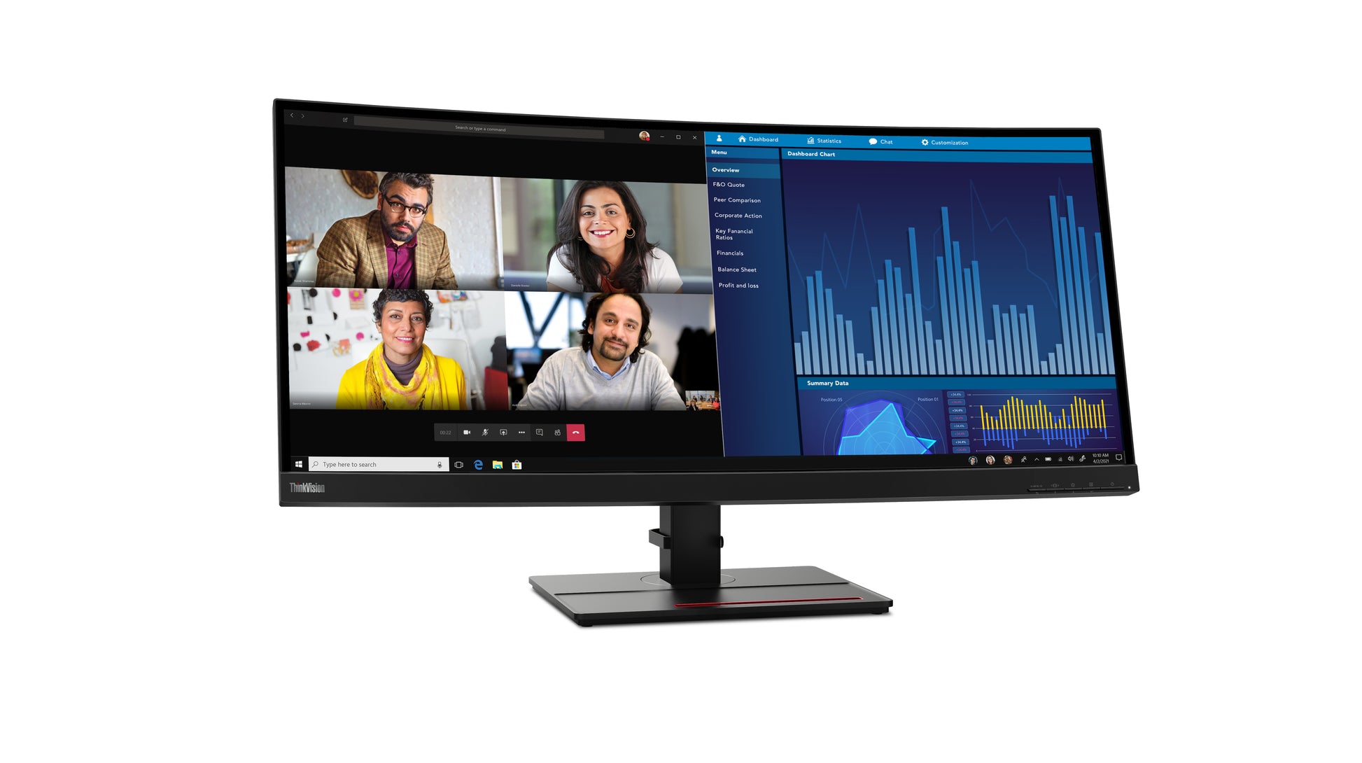 Lenovo ThinkVision P34W-20 – Monitor, 34", Curved
