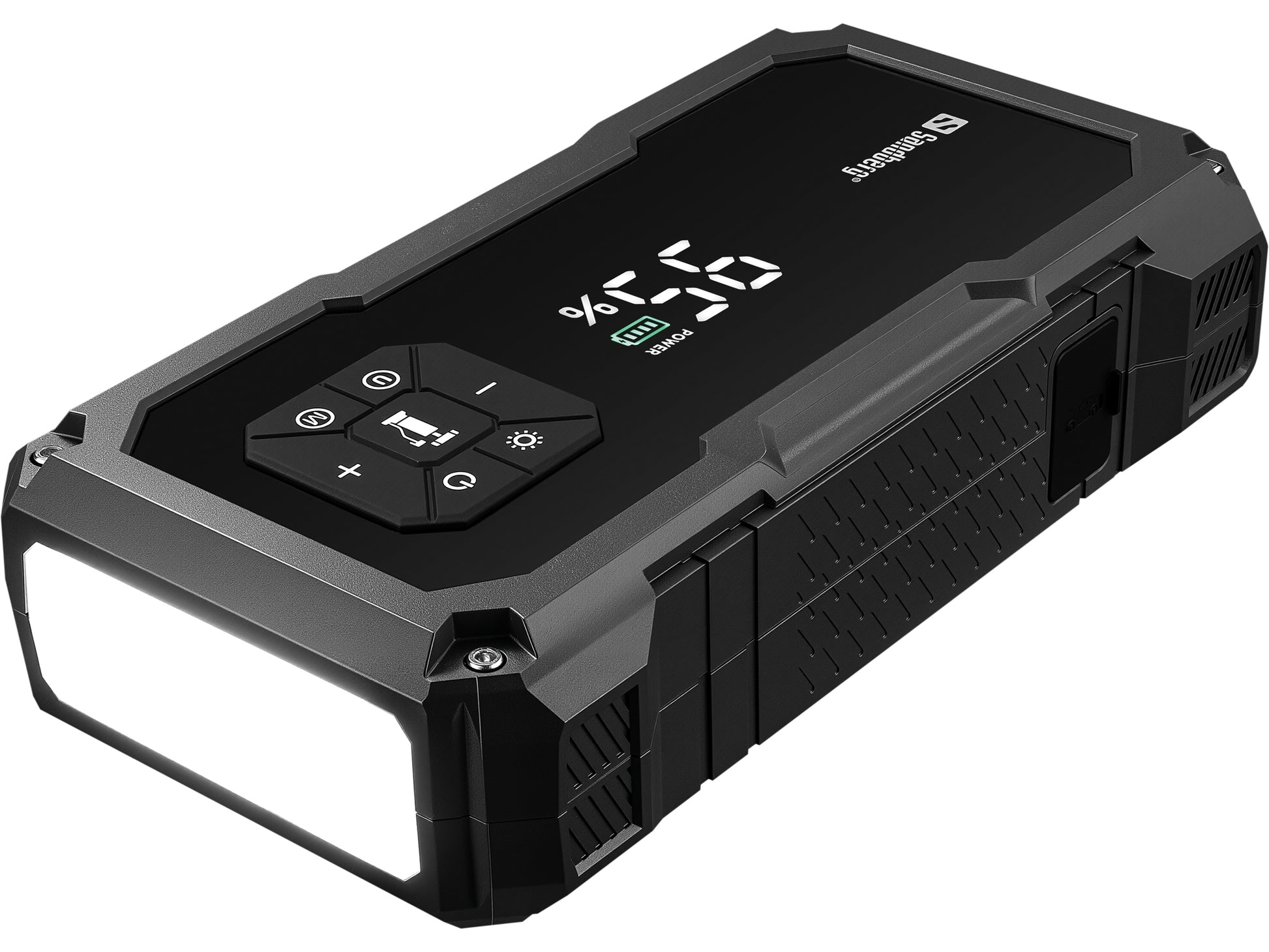 Sandberg TirePump Powerbank 10'000 mAh – integrierter Luftkompressor, Taschenlampe, schwarz
