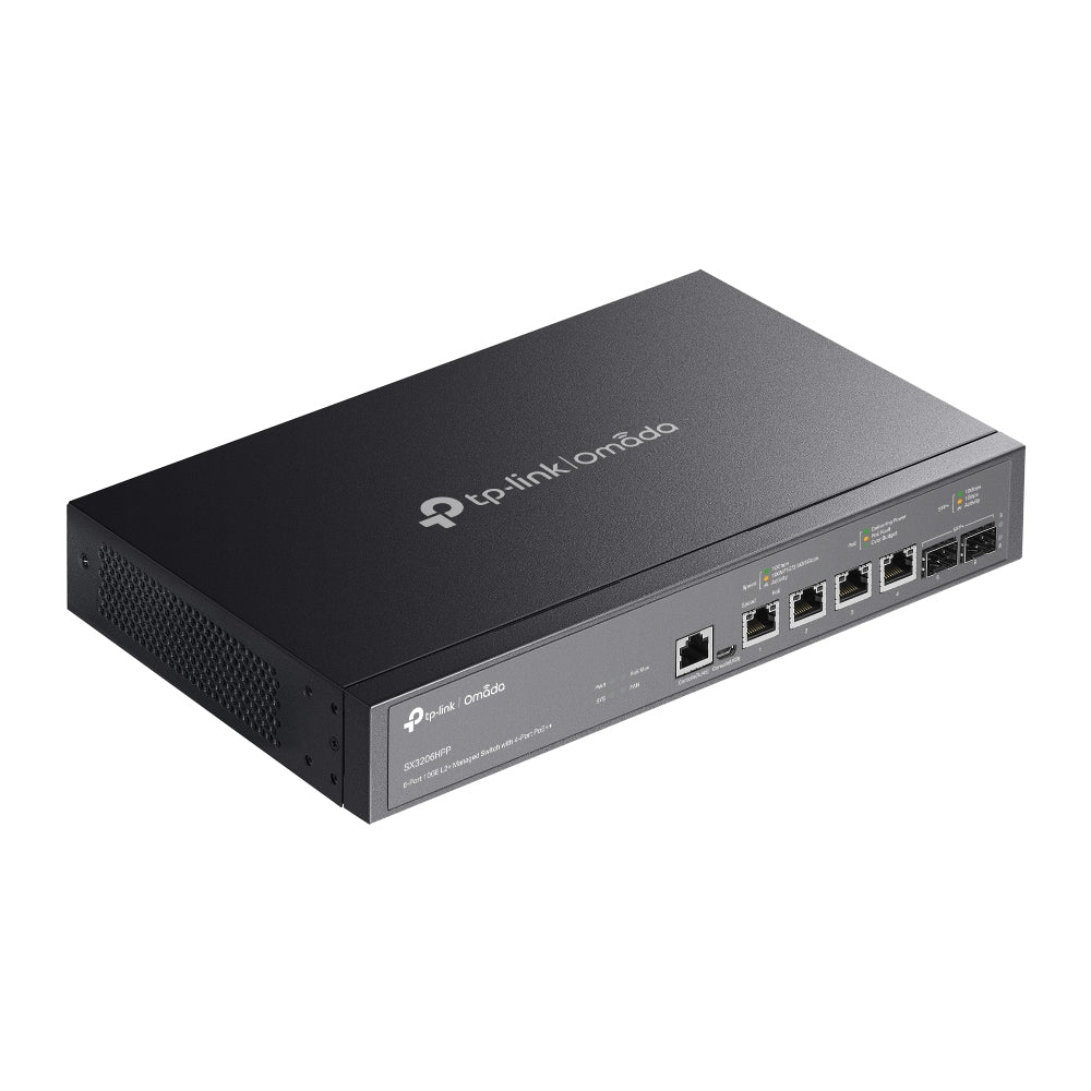 TP-Link SX3206HPP – Managed Switch – 4×10G, 2×SFP+, L2+, PoE++ 200 W, 1U