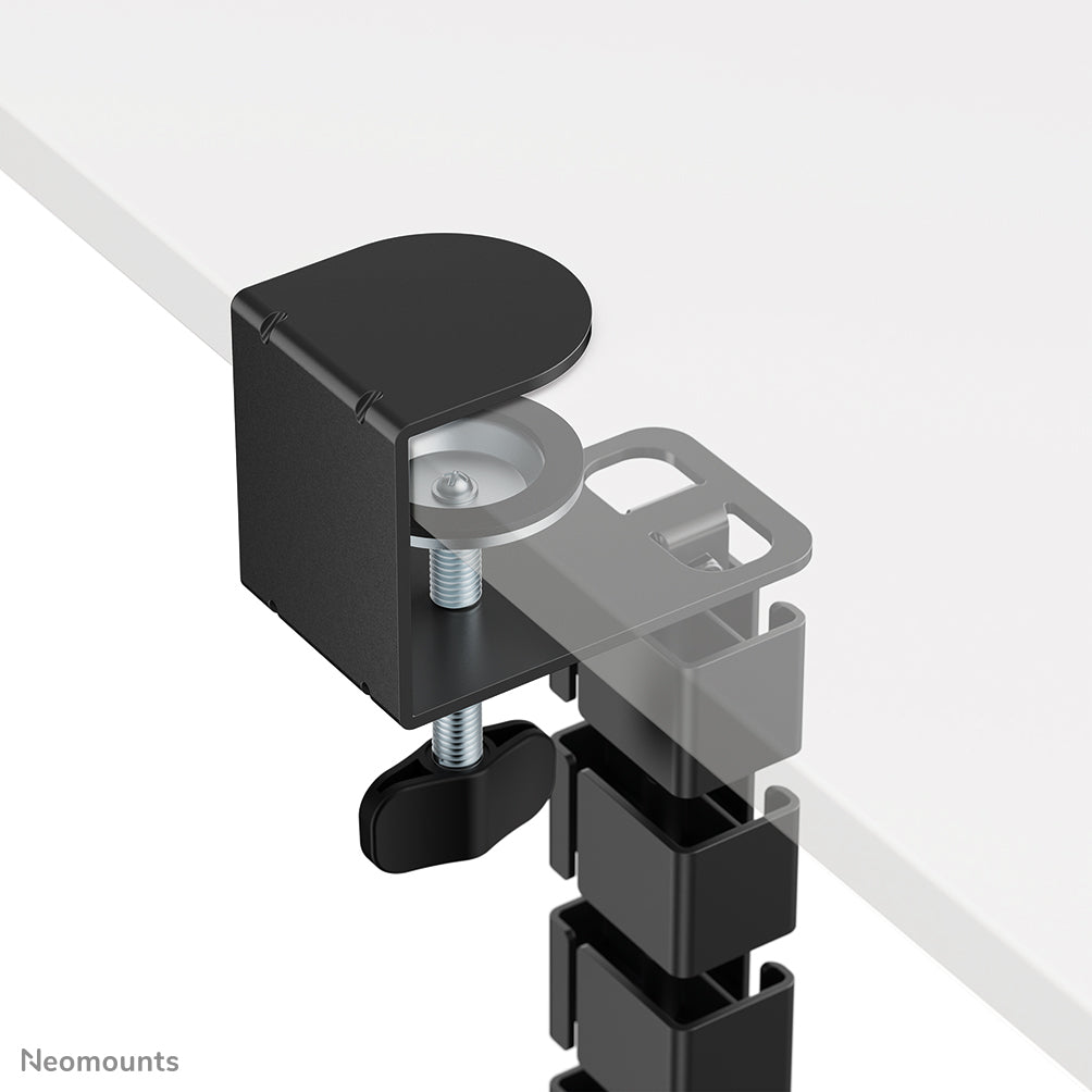 Neomounts Kabelführung, Tischmontage, Höhenverstellung, Montageset, 1'357×994×135 mm – Schwarz