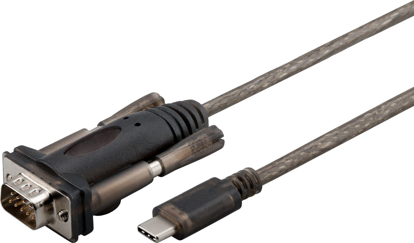 Microconnect USB-C zu DB9 Kabel – 1 m, Schwarz