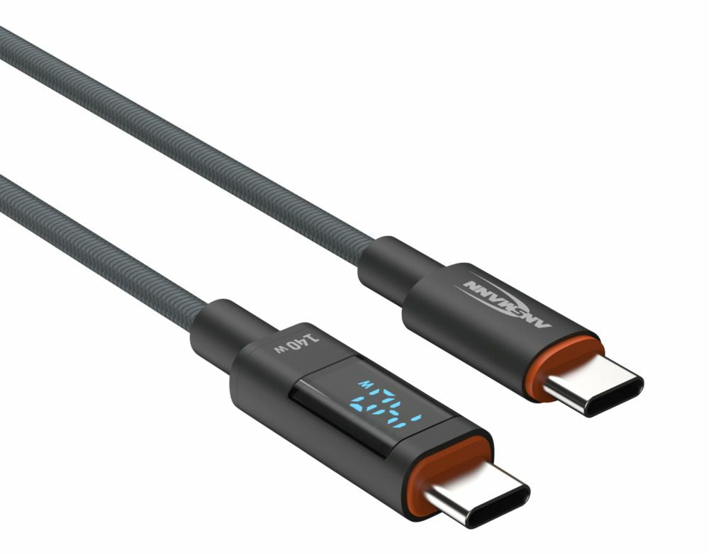 Ansmann USB-Kabel, USB-C zu USB-C, 1,2 m, Lade-/Datenkabel