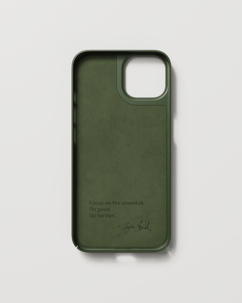 Nudient Thin Case Backcover – für Apple iPhone 14 – MagSafe, Recycling-Kunststoff, Kiefern-Grün