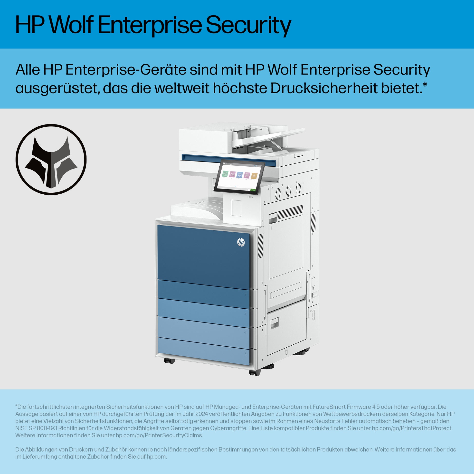HP Enterprise 8601DN – S/W Laser-MFP A4, 3-in-1 – LAN – Duplex – 70 ppm S/W