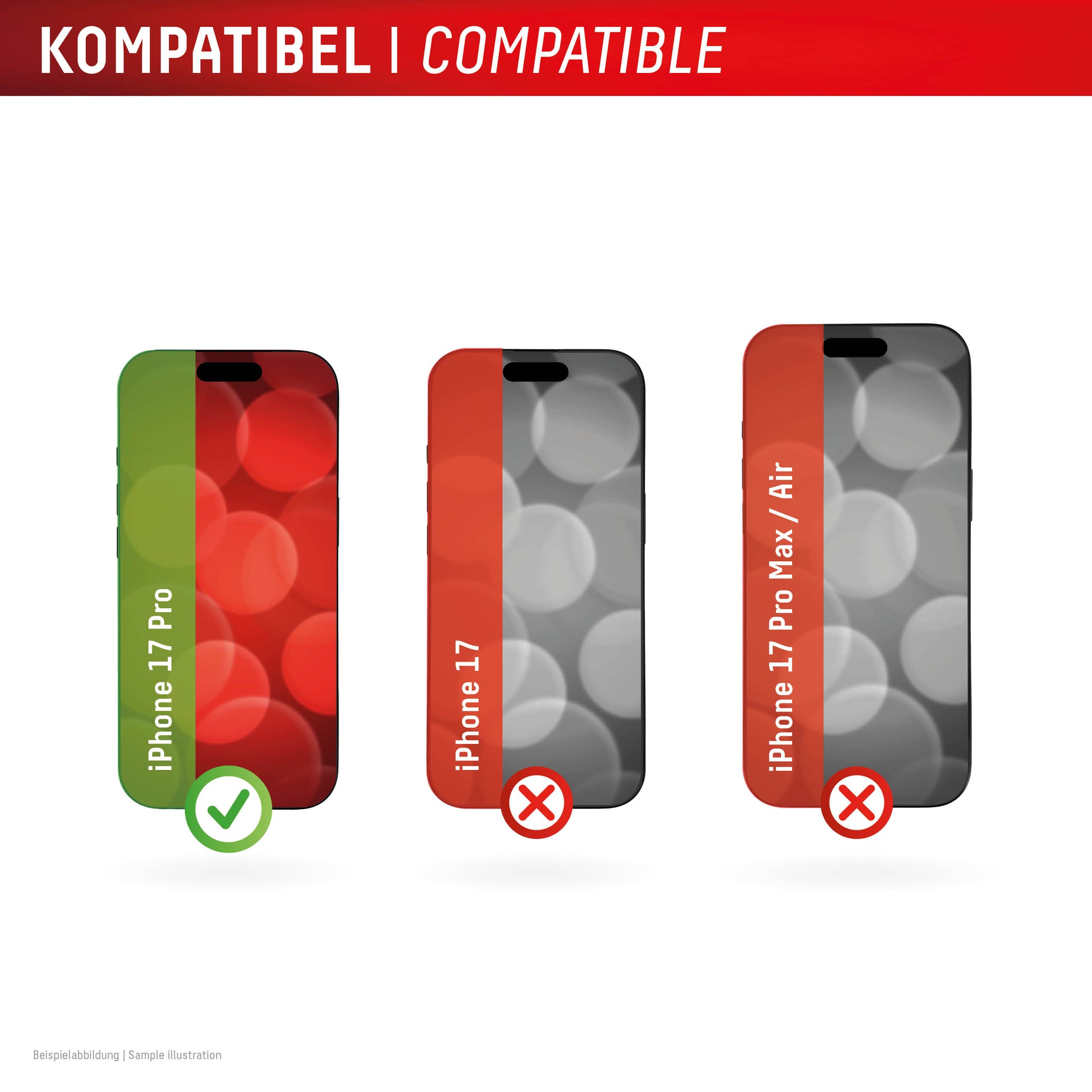 Displex Privacy-Filter (Panzerglas) – für iPhone 17 Pro – mit Applikator