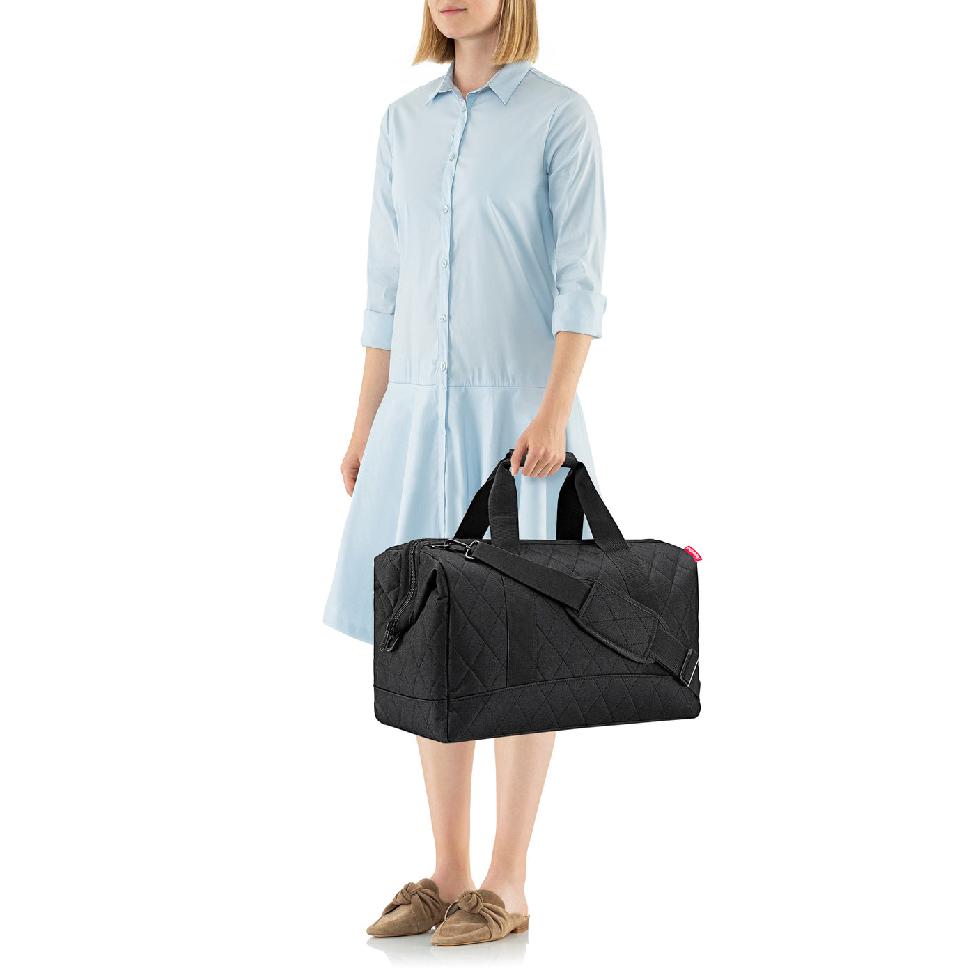 Reisenthel Umhängetasche Allrounder L – 30 l, Polyester, Schwarz, 48 × 39,5 × 29 cm