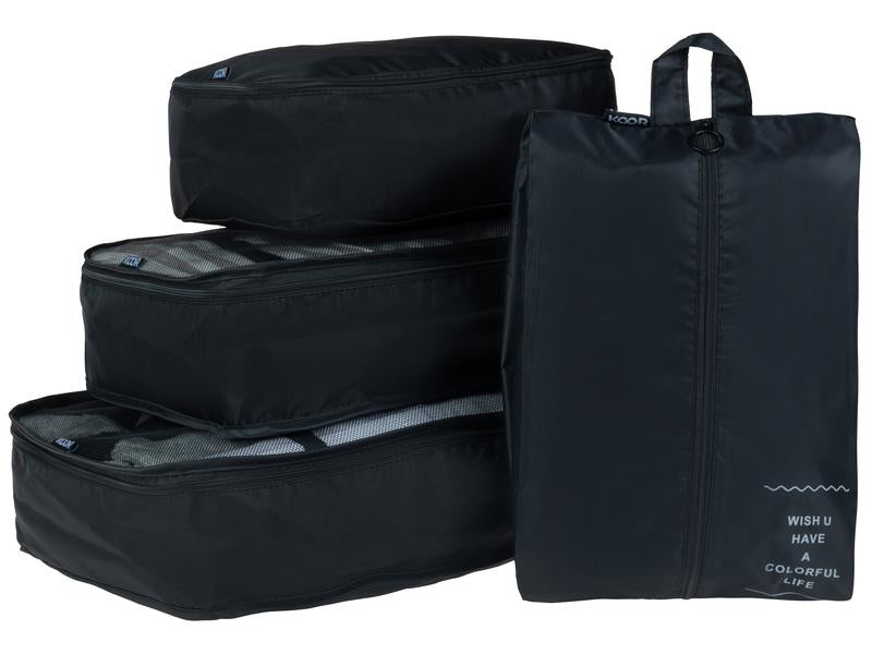 KOOR Organizer-Set Reesa – 37 l – schwarz, Polyester – 4 Stk.