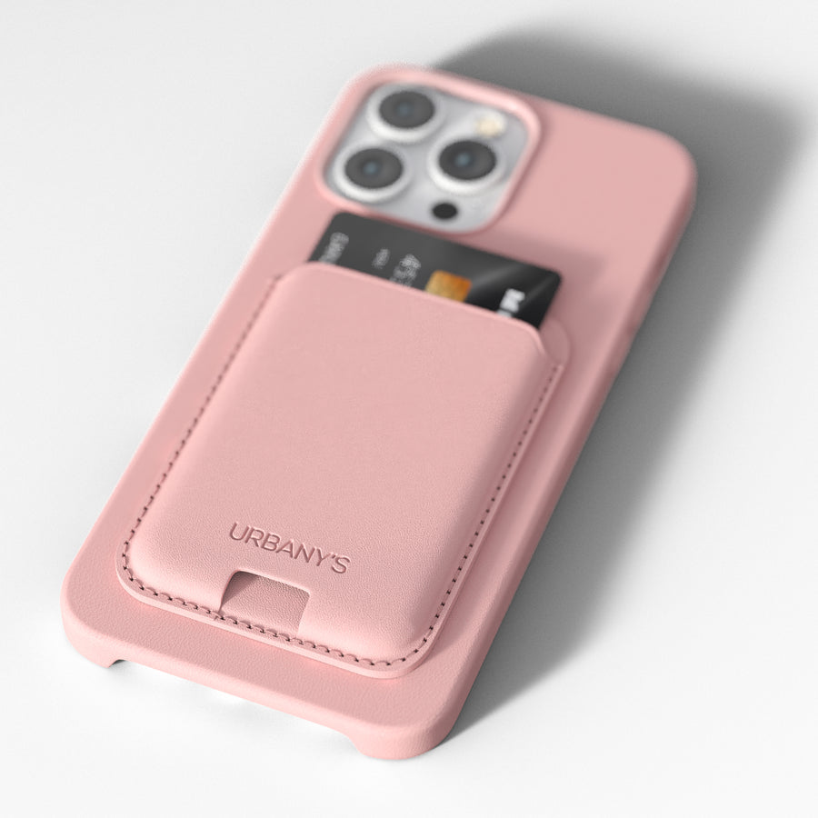 Urbany's Halterung – für MagSafe, Leder, rosa