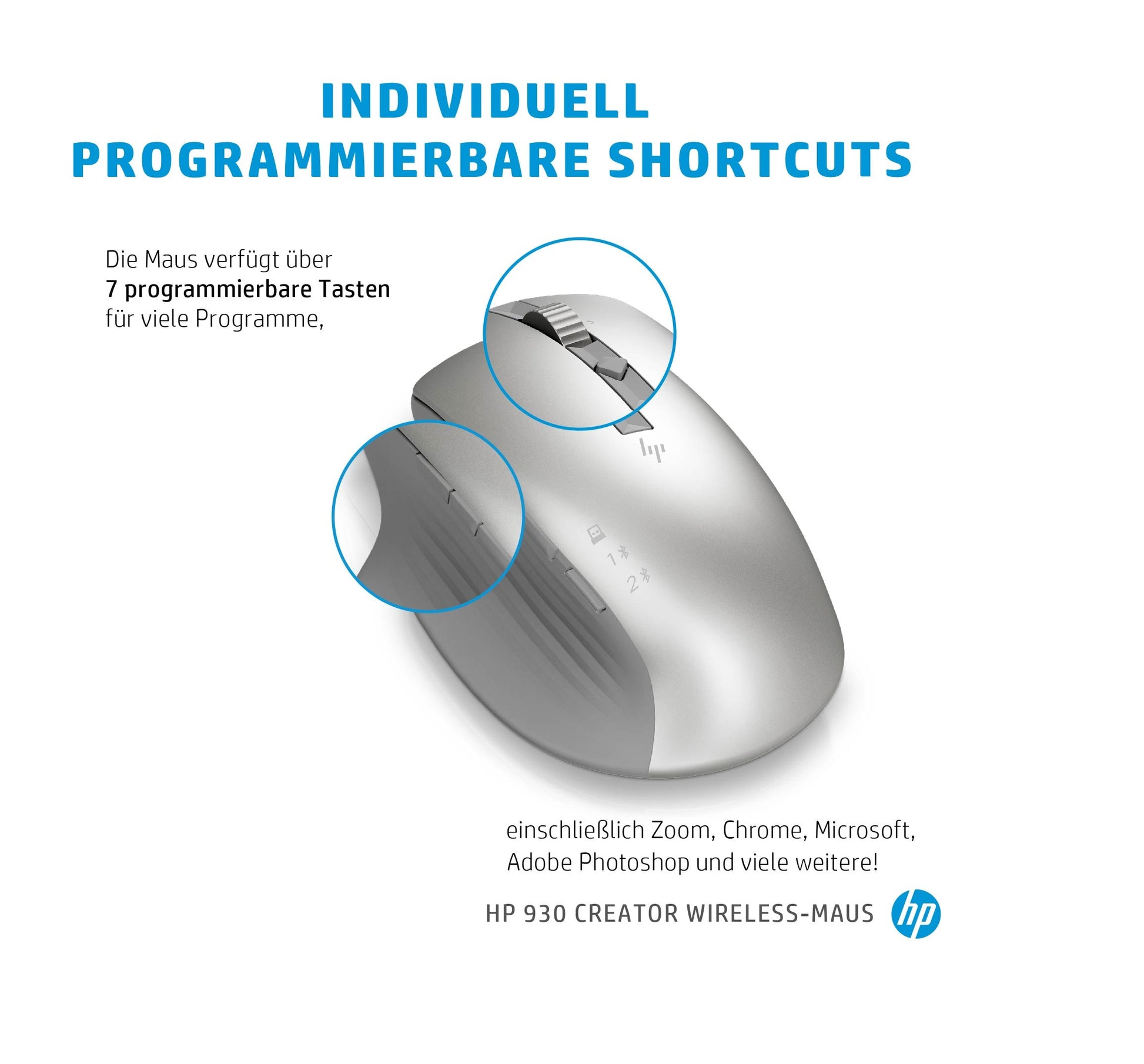 HP Creator 930 SLV Maus – kabellos, silber