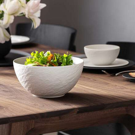 Villeroy & Boch Salatschüssel Manufacture Rock – 2,4 l, Ø 24,2 cm, H 11,8 cm, Porzellan