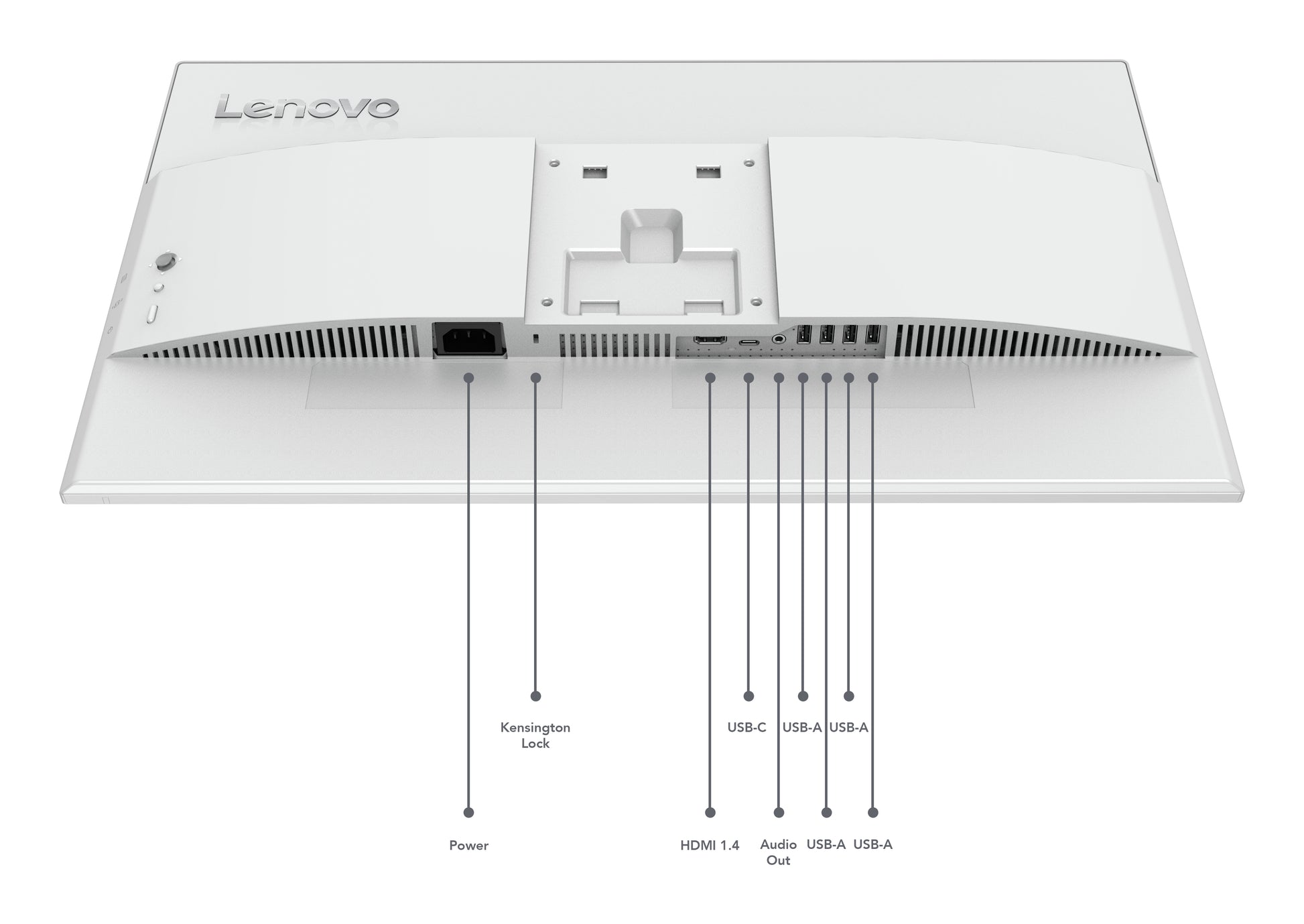 Lenovo L24D-4C – Monitor, 23,8", IPS, 144 Hz, 250 cd/m², USB-C, Lautsprecher, VESA 100 × 100, Cloud Grey