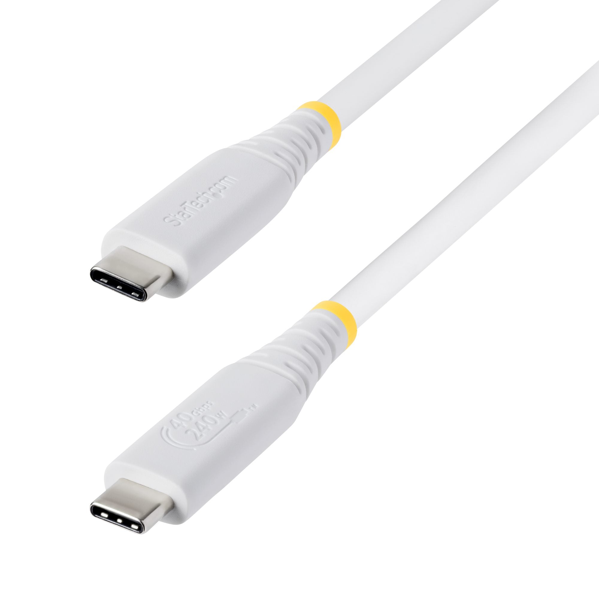 StarTech.com USB-Kabel – USB-C auf USB-C – USB4 40 Gbit/s – 0,5 m – PD 240 W – 8K/60 (DP 2.1) – TPE-Mantel