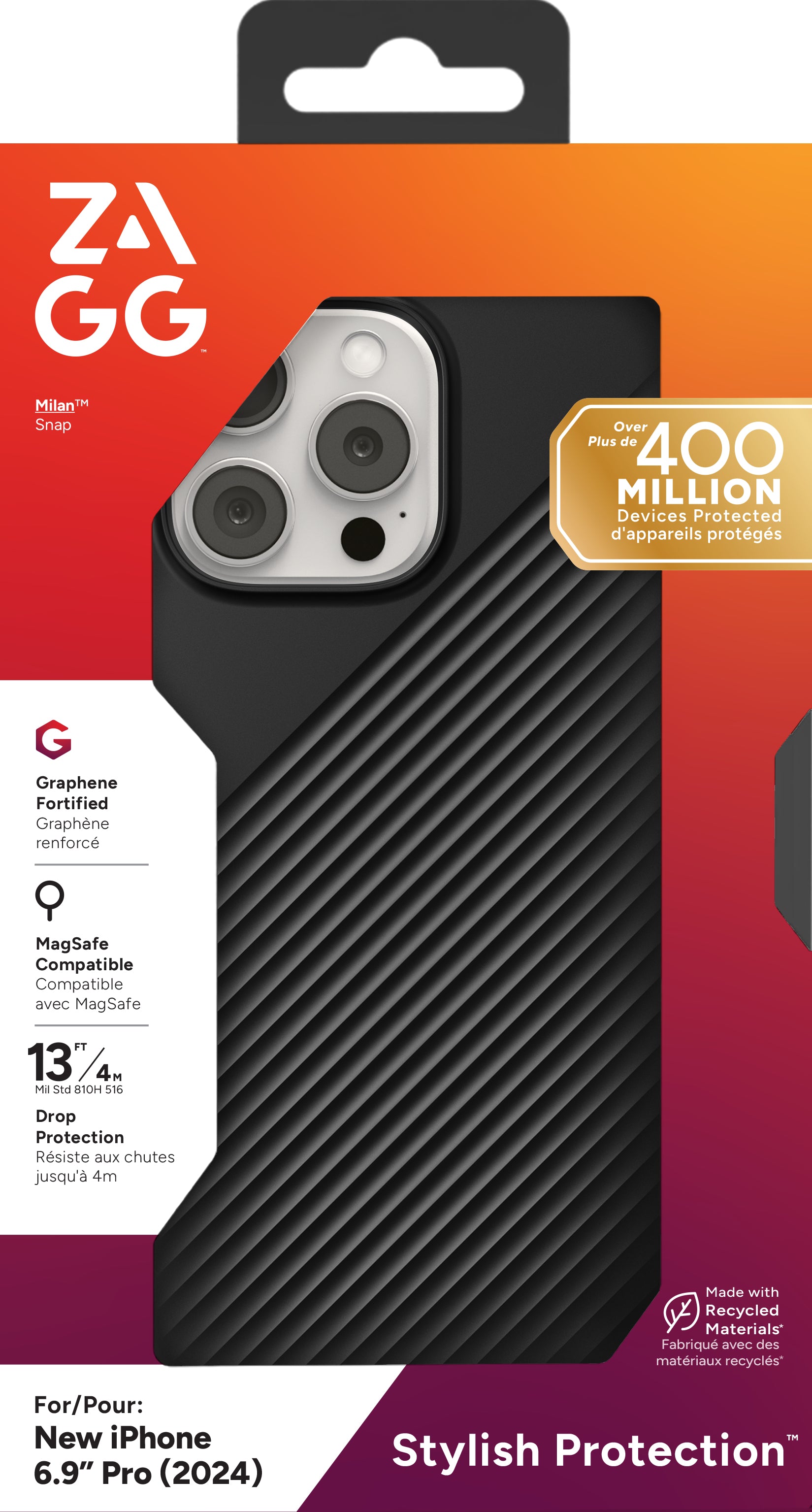 ZAGG Backcover Luxe Snap – für Apple iPhone 16 Pro Max – schwarz