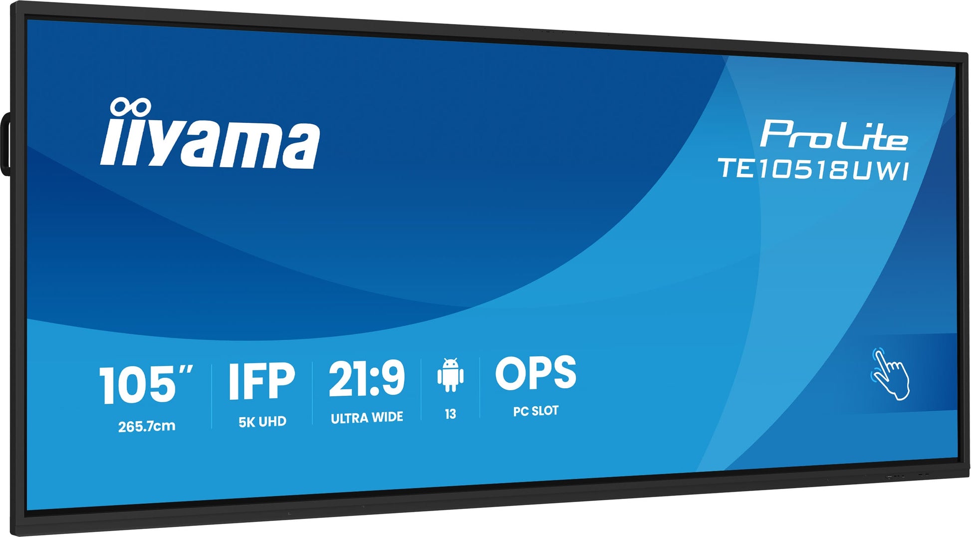 iiyama ProLite UW5K IR 50P – Interaktives Touch-Display, 105", 5120 × 2160, 450 cd/m², 24/7, Android