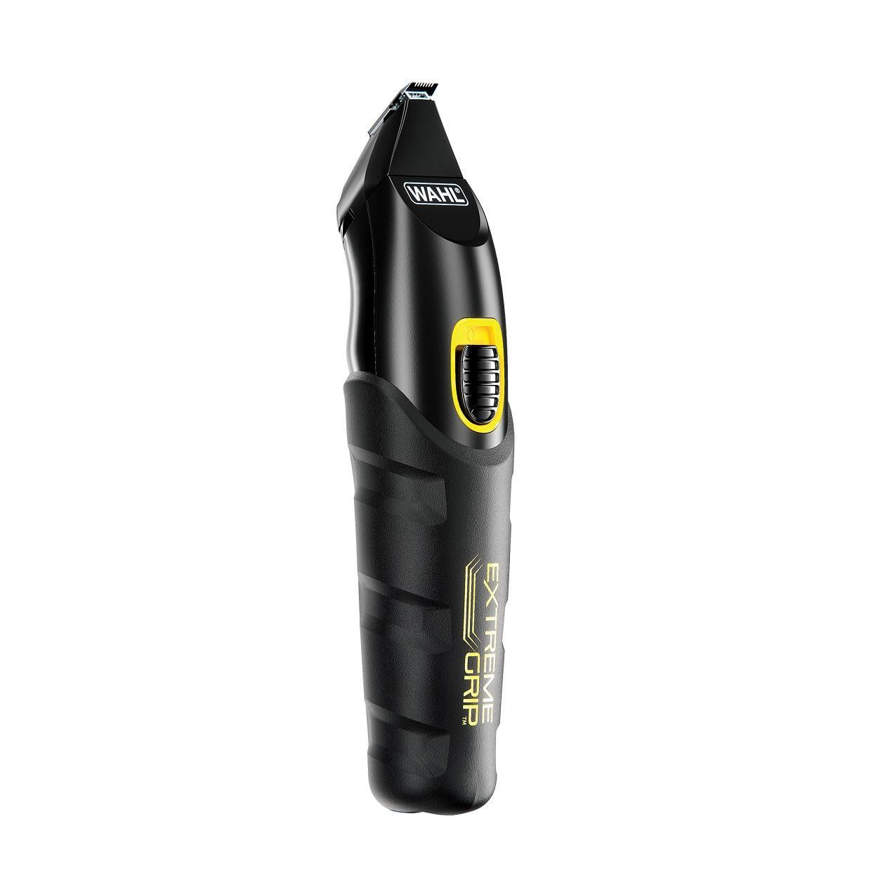 Wahl Multifunktionstrimmer Extreme Grip – 240 min Akkulaufzeit, 10 Kämme – Schwarz, Edelstahlmesser