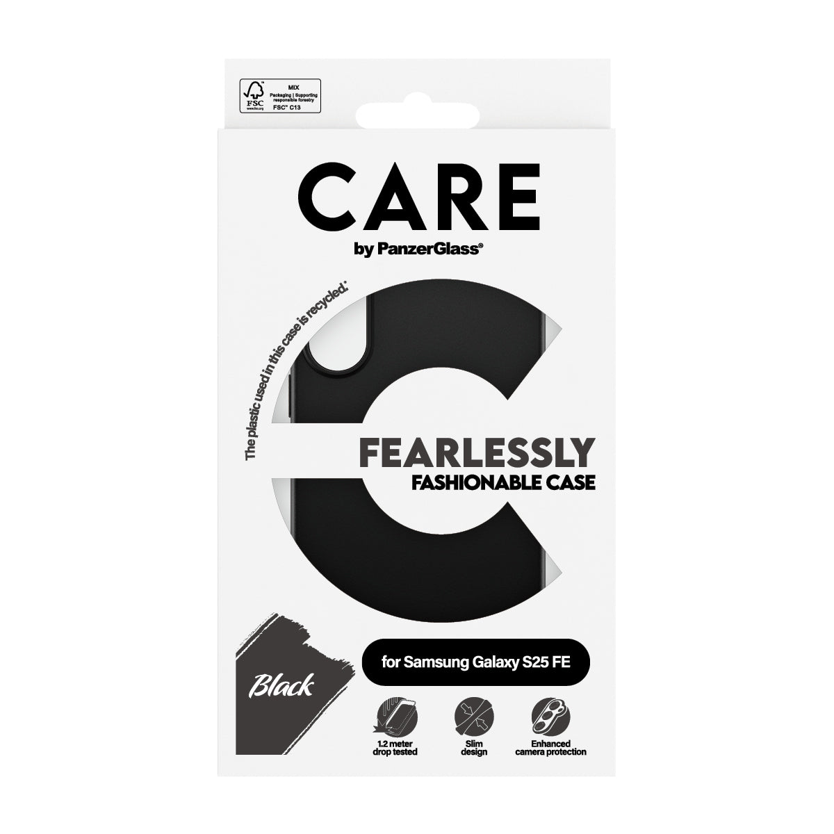 PanzerGlass Backcover CARE – für Samsung Galaxy S25 FE – schwarz