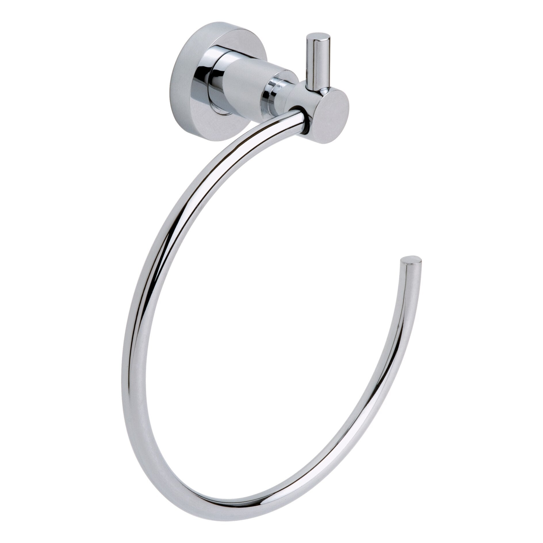 TESA Handtuchring – Klebemontage – 18,5 × 7,6 cm – Silber – Metall – Belastbarkeit 6 kg