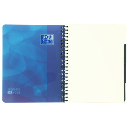 Oxford Notizblock – A4 – 120 Blatt – Softcover, 4-fach gelocht, 3 Trennblätter, Dokumententasche – Blau