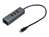 i-tec USB-Hub – USB-C, 3× USB-A, GbE, für Windows/Mac/Linux