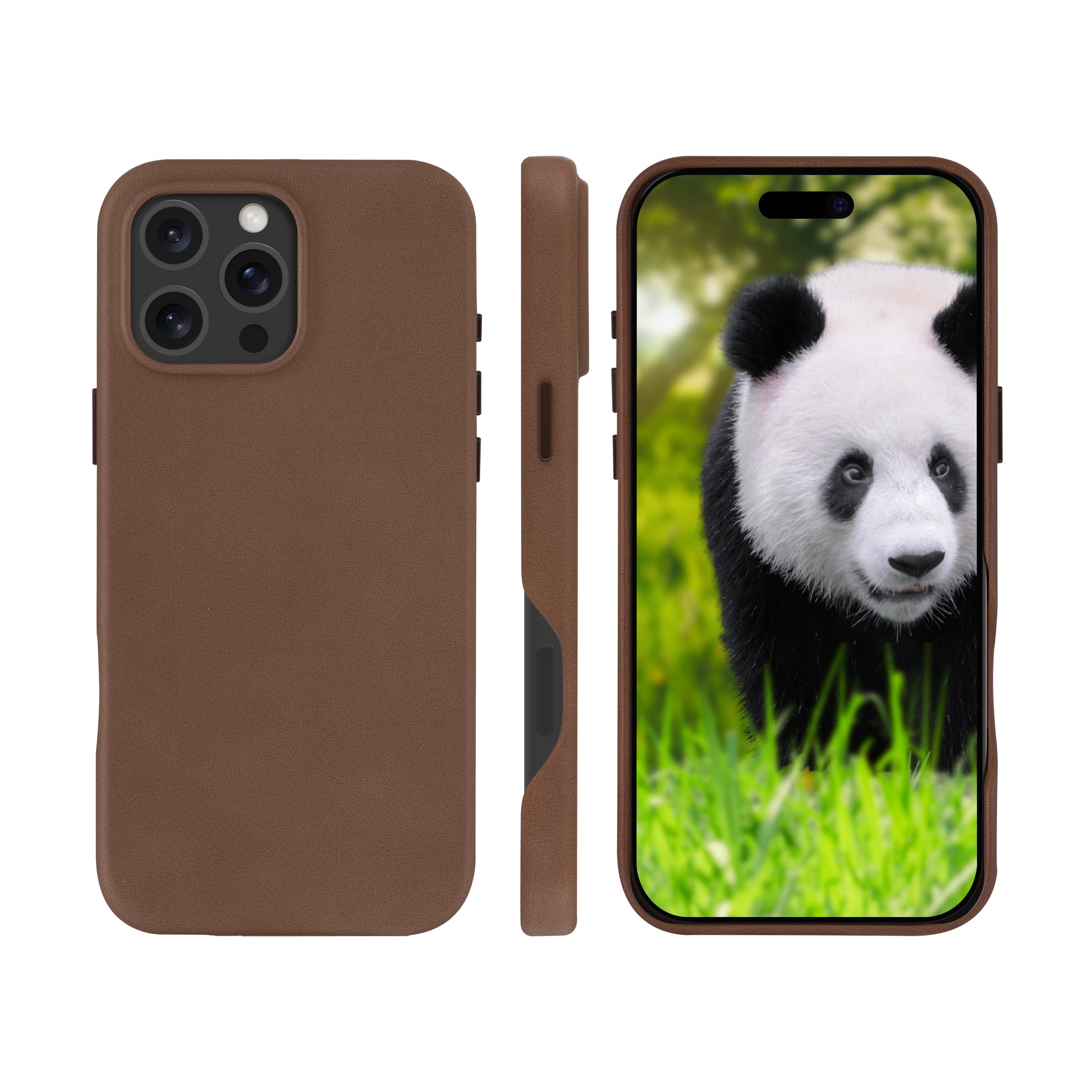 dbramante1928 Roskilde Backcover – für Apple iPhone 16 Pro Max, MagSafe, Recycling-Kunststoff, Dark Tan