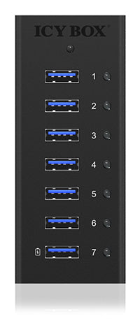 ICY BOX IB-AC618 USB-Hub – USB 3.0, 7× USB-A