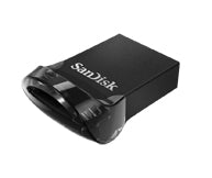 SanDisk Ultra Fit USB-Stick 16 GB – USB-A USB 3.2 Gen 1, 130 MB/s Lesen, ohne Deckel, Schwarz, 1er Pack