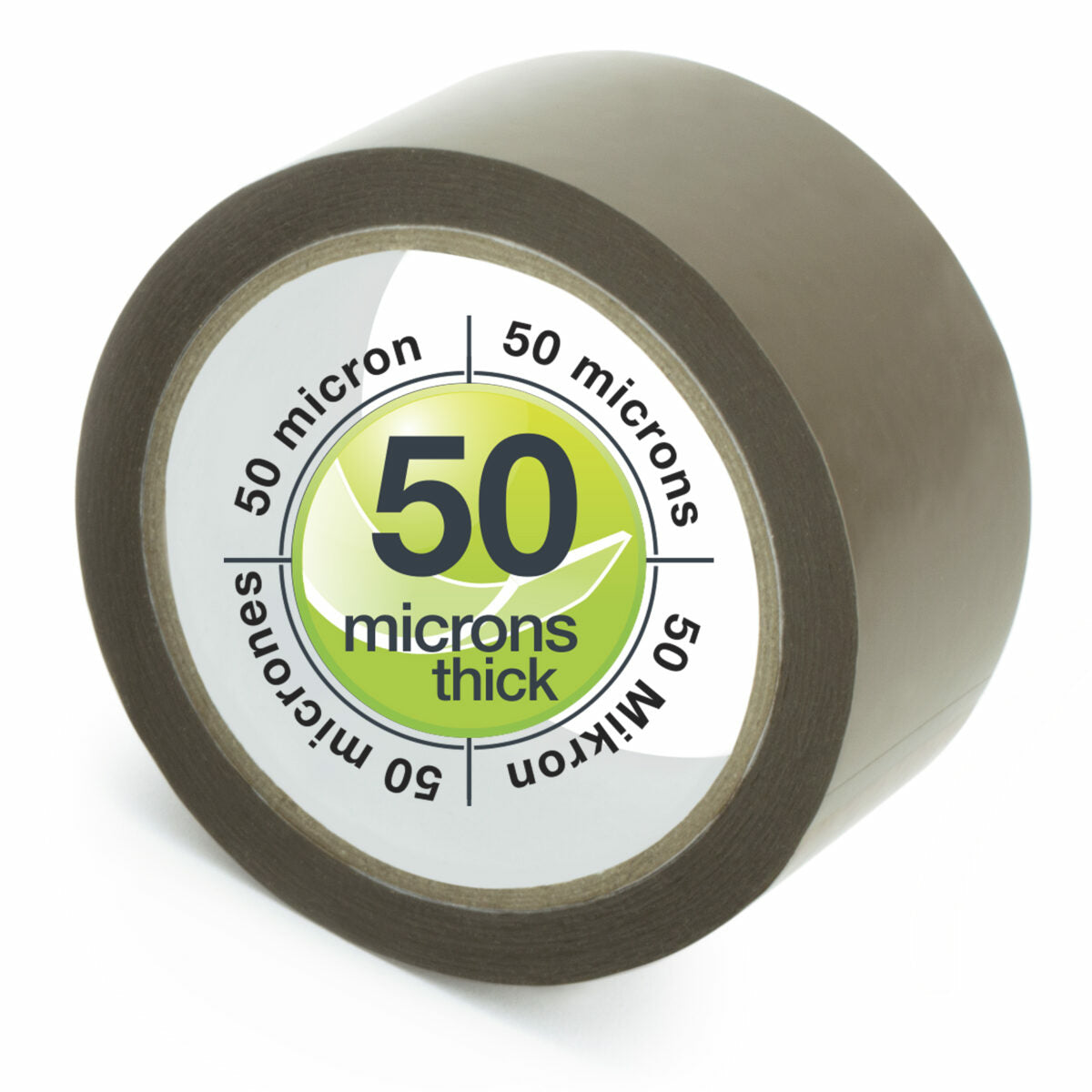 Rapesco Verpackungsbandabroller – für Verpackungsband bis 50 mm × 66 m, inkl. 1 Rolle Braun 50 mm × 60 m