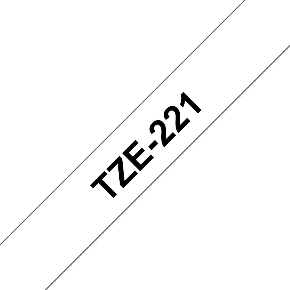 Brother Schriftband – 9 mm × 8 m, weiss, schwarz