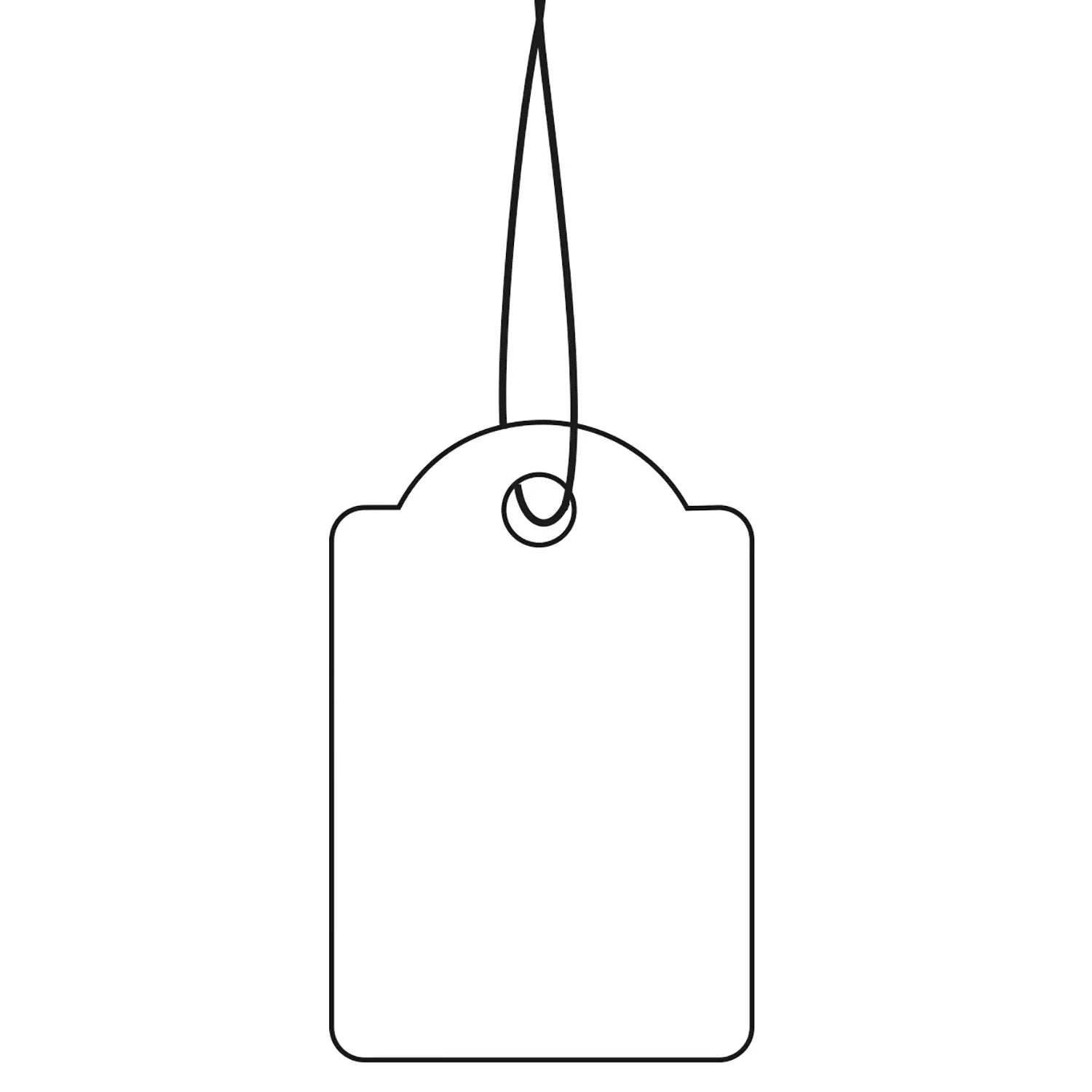HERMA Hängeetiketten – 32 × 50 mm, 1000 Stk, mit Faden, Weiss