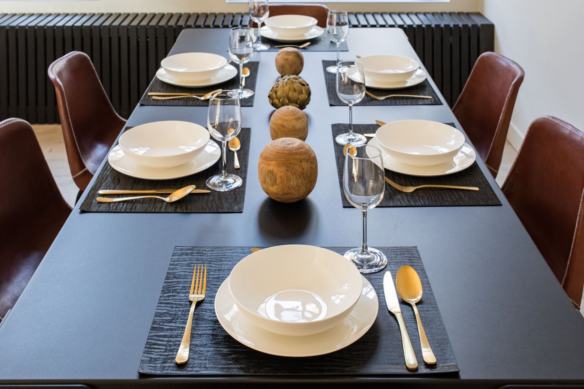 Tiseco Tischset – 33×45 cm, PVC, Schwarz, Treasure