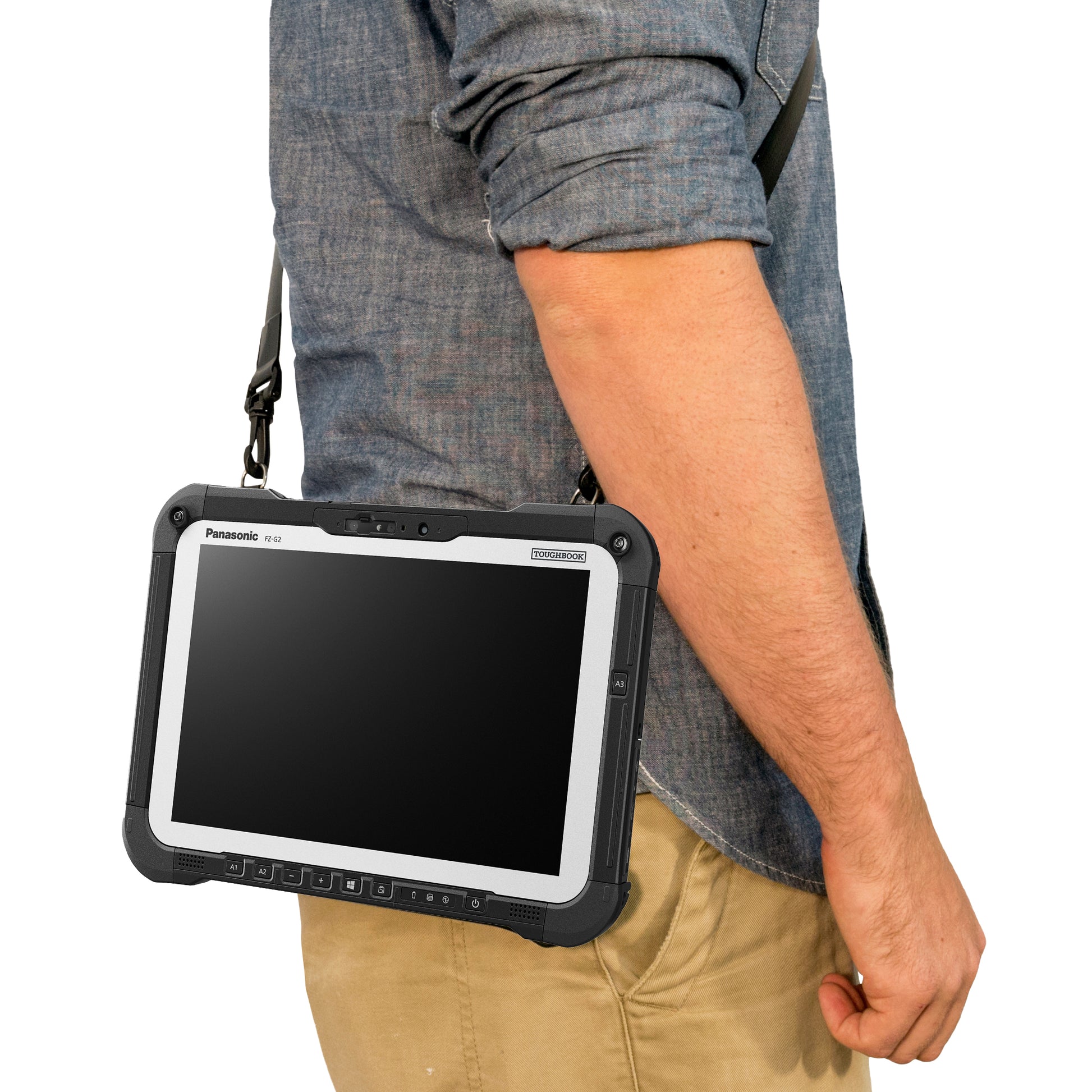 InfoCase Dreh-Handschlaufe für Panasonic Toughmate G2 – Schwarz
