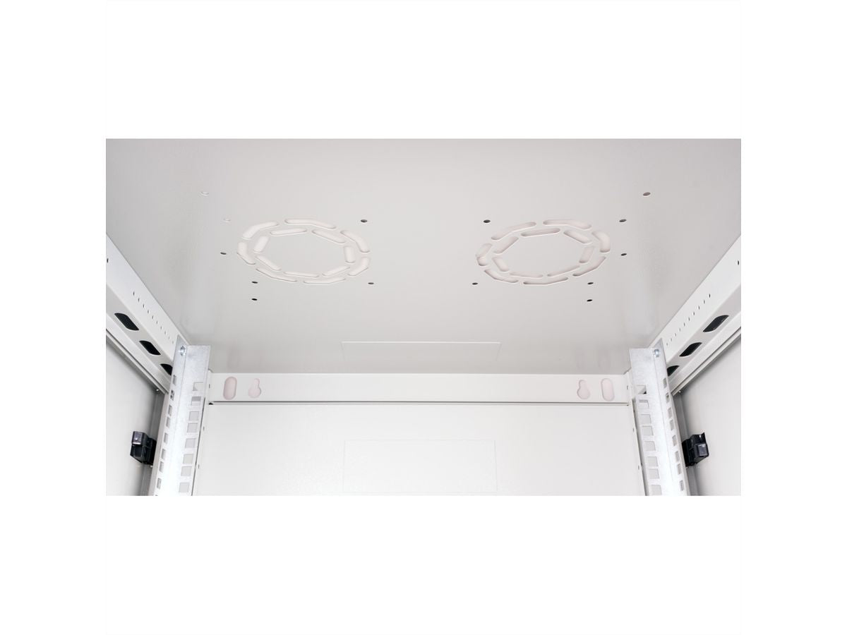 ROLINE Basic Plus – 19" Wandverteiler 6U, IP20, abschliessbar, 600 × 600 × 379 mm, lichtgrau, Stahl