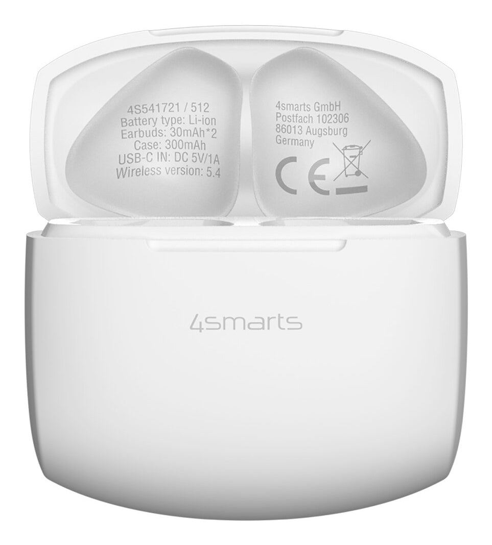 4smarts SkyBuds Air TWS In-Ear – Qi-Ladecase, Weiss, BT 5.4
